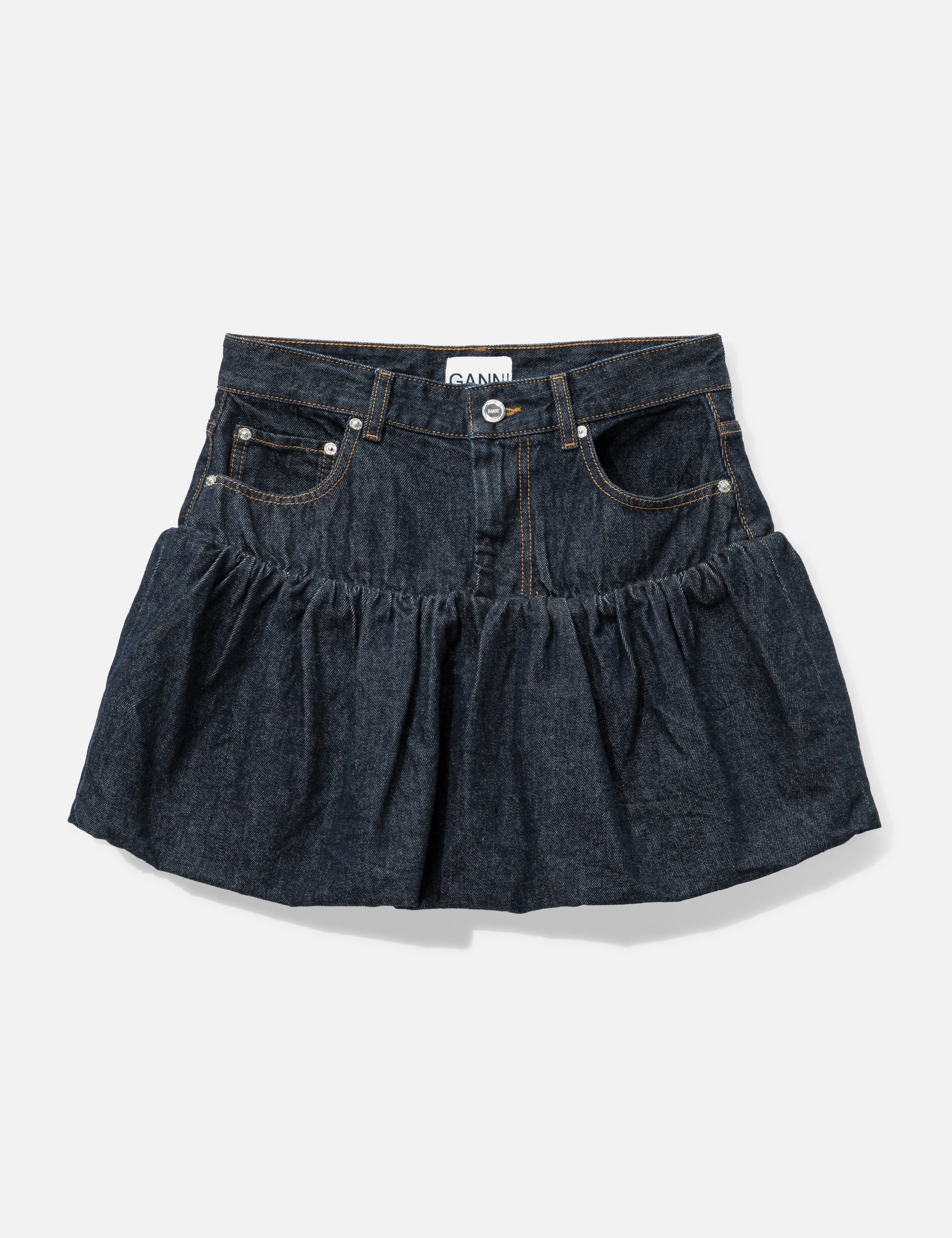 Skirt In Rinse Denim view 16