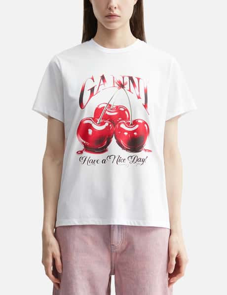 Basic Jersey Cherry Relaxed T-Shirt view 10