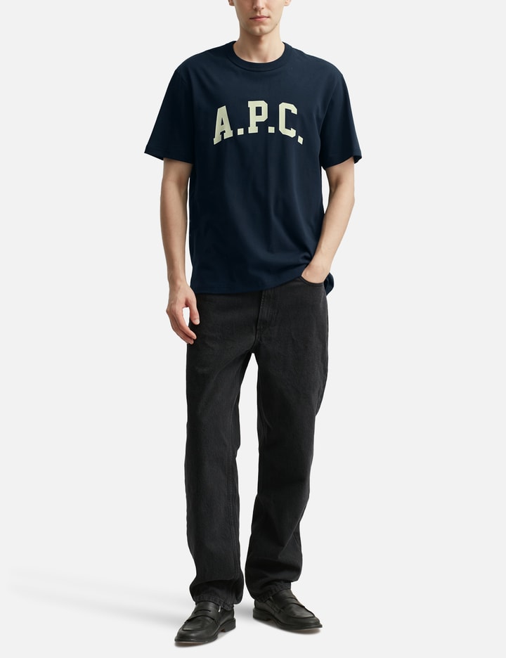 Apc Logo Cotton T-shirt In Blue