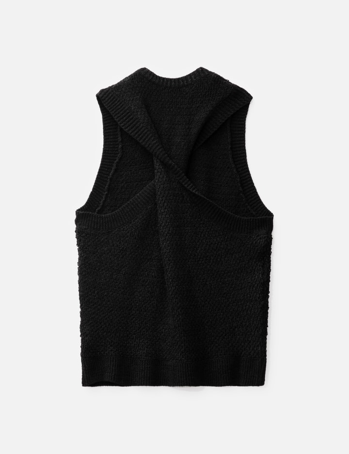 Shop Lgn Louis Gabriel Nouchi Vest In Tencel Textured Knit With Twisted Back In Black
