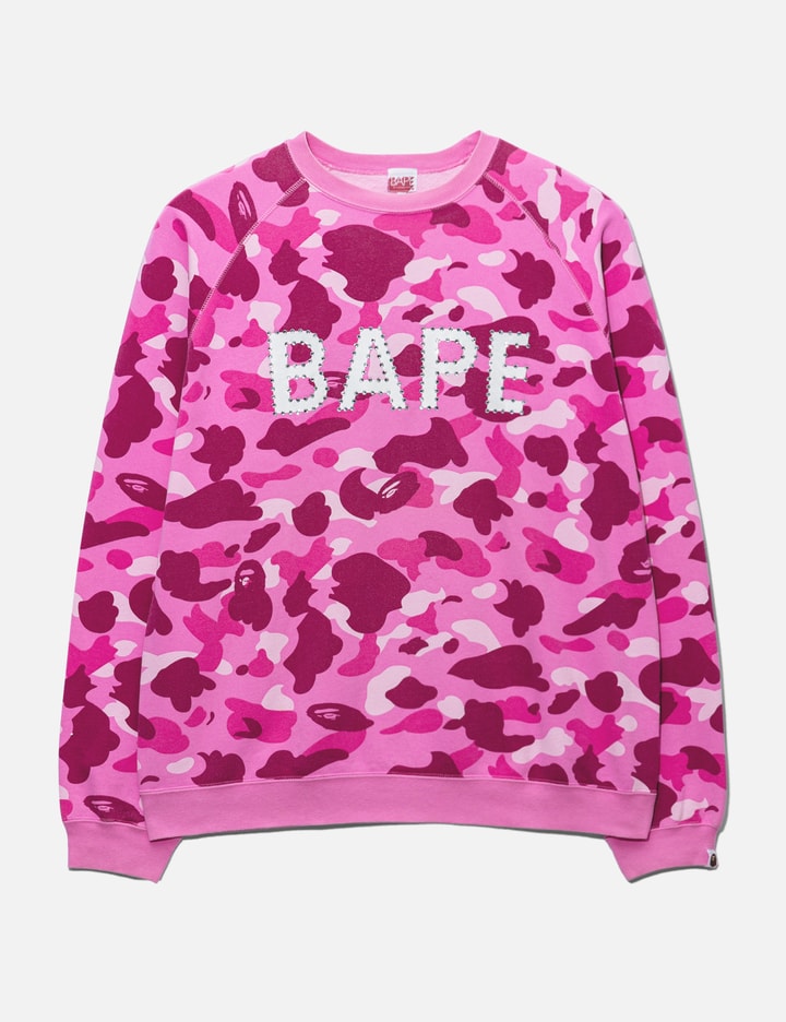Bape Bling Camo Sweatshirt In Pink