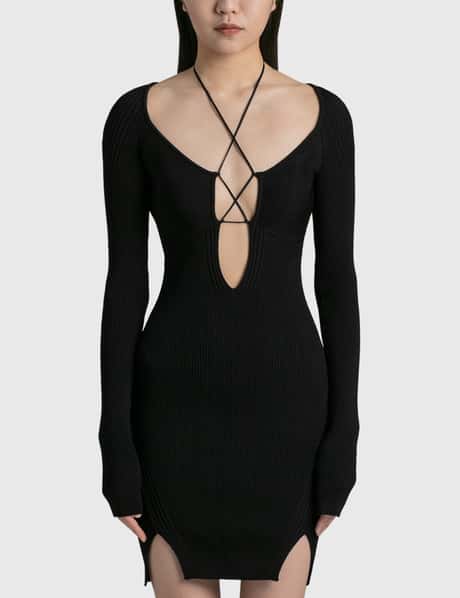 Nensi Dojaka - Long Sleeve Ribbed Dress | HBX Nensi Dojaka - Long Sleeve Ribbed Dress | HBX