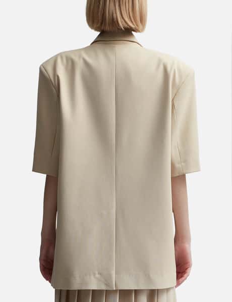 Short Sleeves Mix Media Blazer view 10