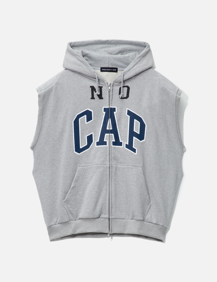 Boxy Sleeveless Zip Hoodie Placeholder Image