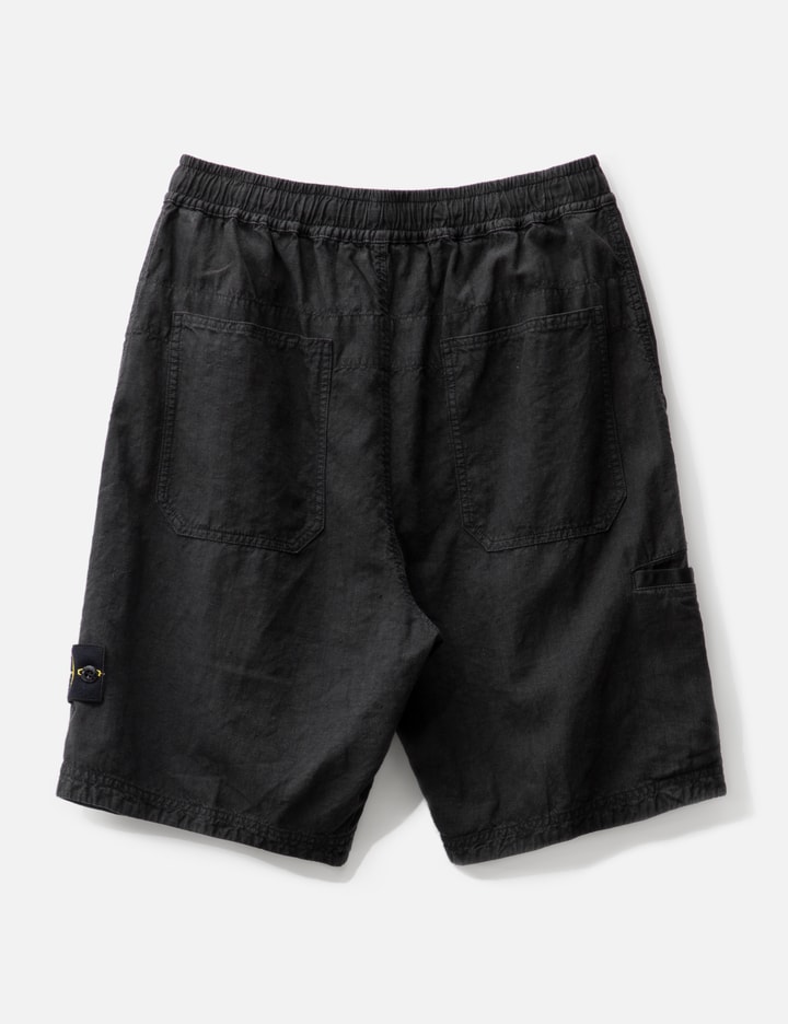 Shop Stone Island Lino Nylon Tela-tc Bermuda Shorts In Black
