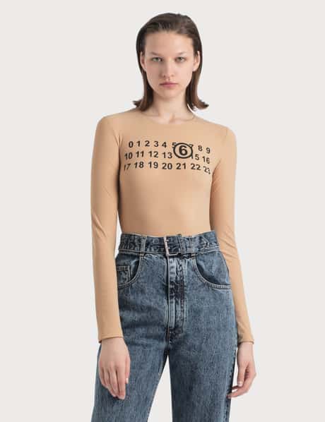 Haut Femme Maison Margiela 1 - Manches Longues, Blanc Cassé, Taille M (IT 42), 100% Rayon