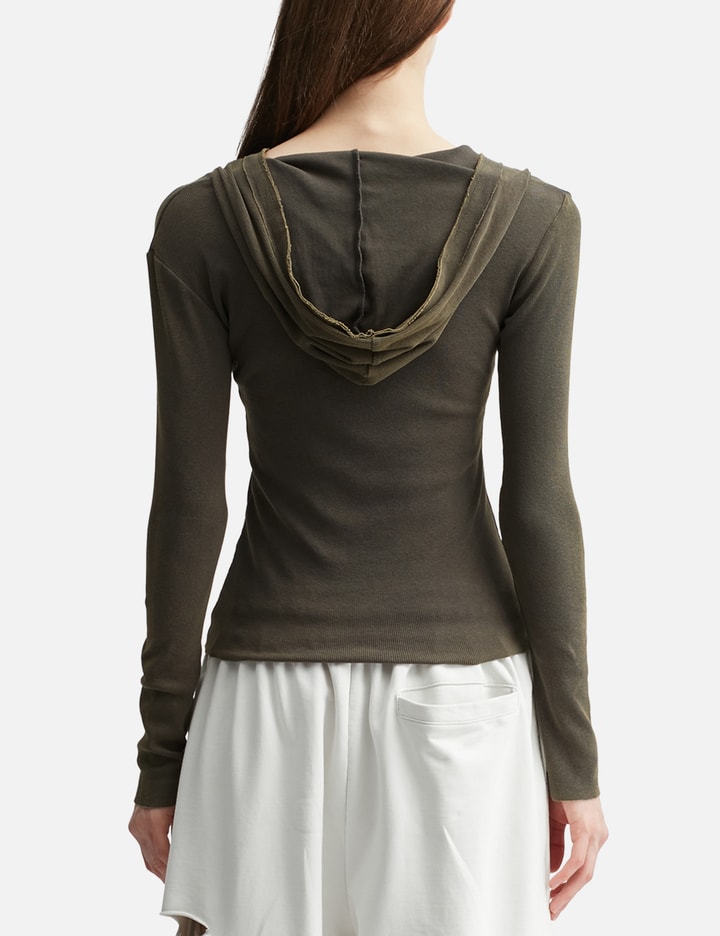 LCDC Button-Front Washed Hoodie