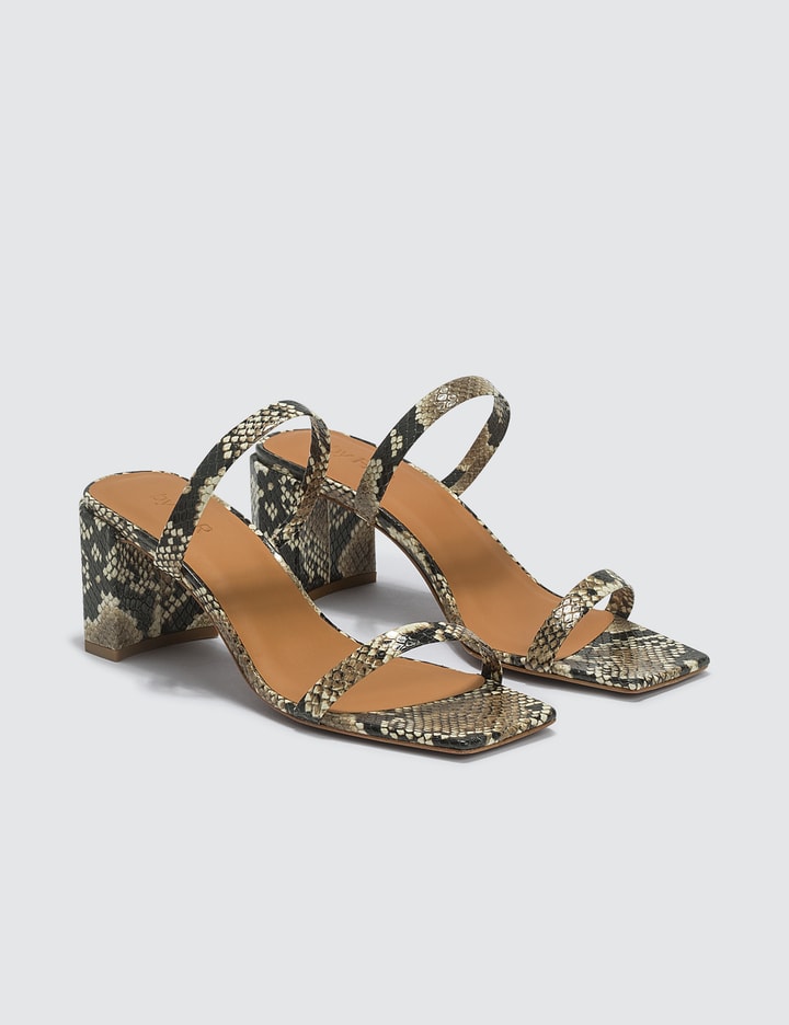 Tanya Snake Print Leather Sandals Placeholder Image