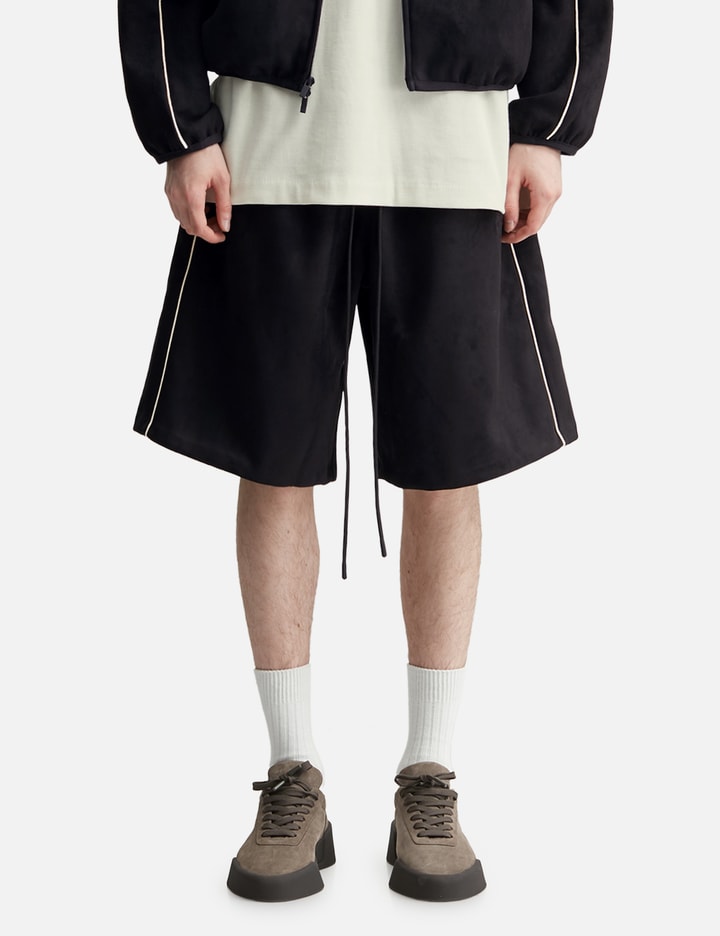 Suede Fleece Signature Relaxed Sweatshort view 3