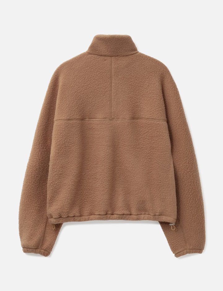 MIER Wool-Blend Quarter-Zip Fleece Pullover