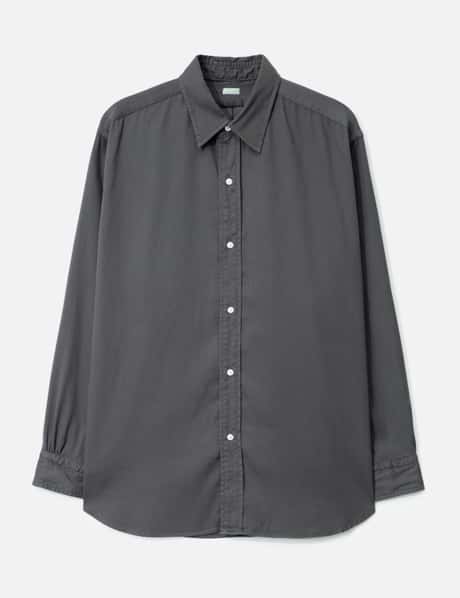 A.PRESSE Double Weave Twill Regular Collar Shirt