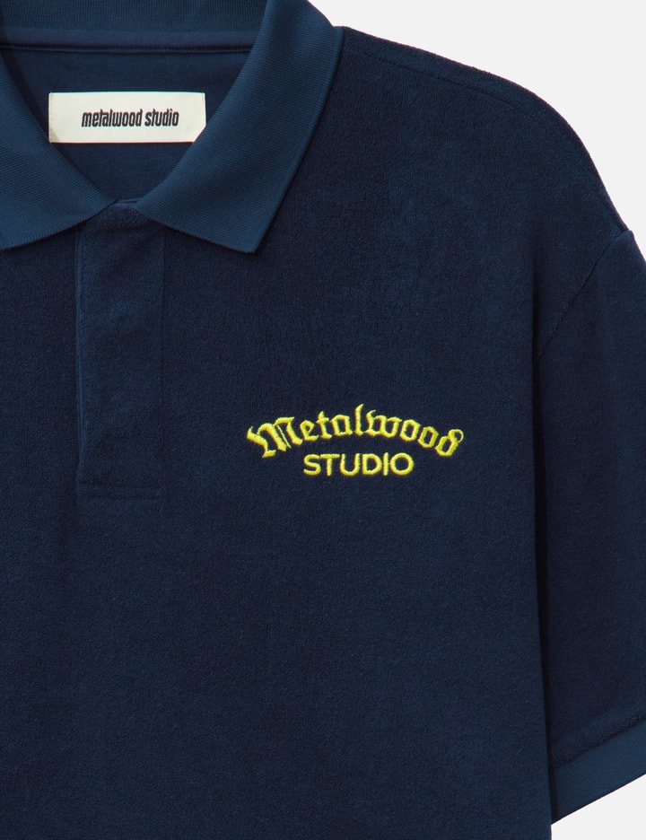 Metalwood Studio Medieval Terry Polo In Blue