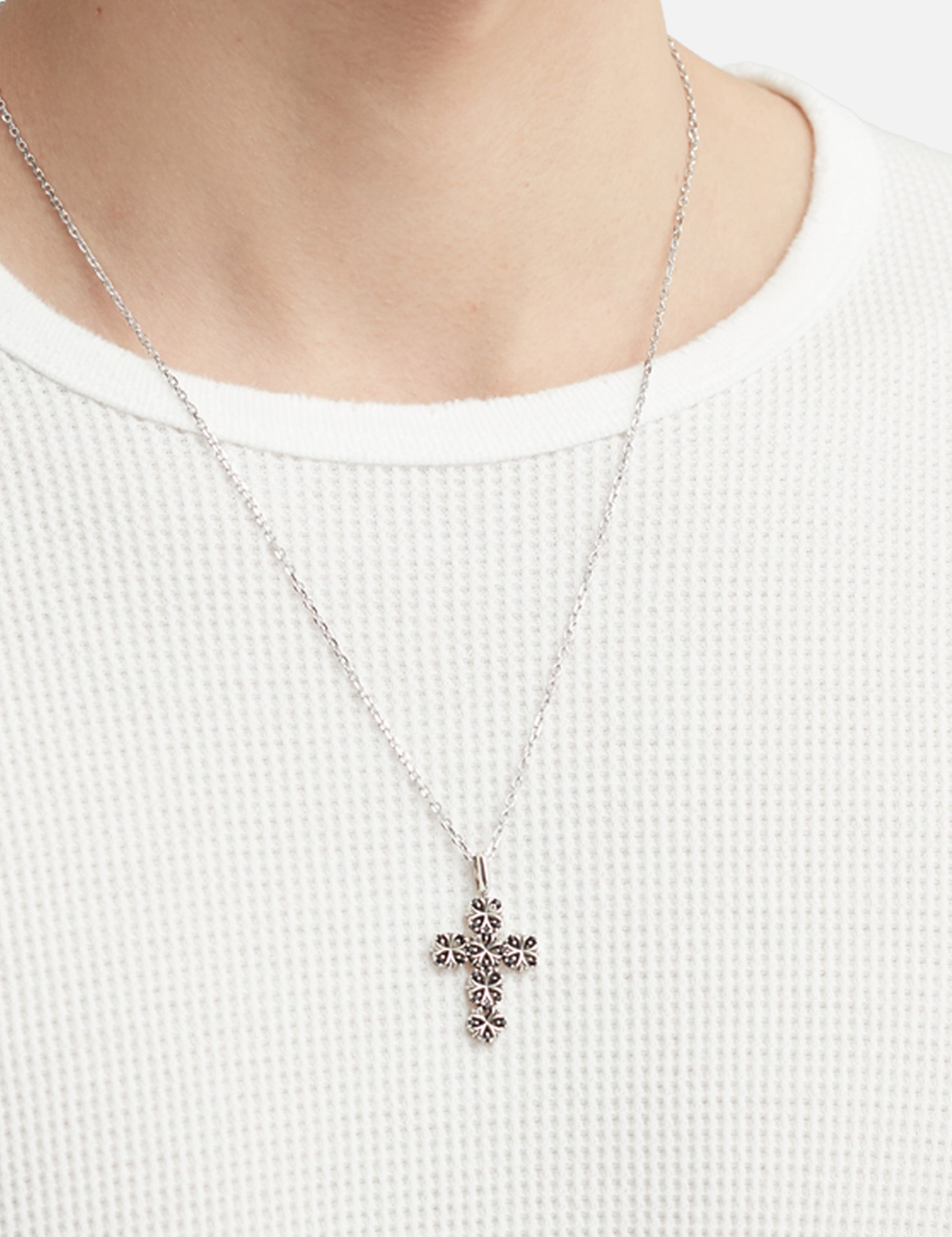 Maltese-Cross Quadruplets Cross Pendant Necklace view 16