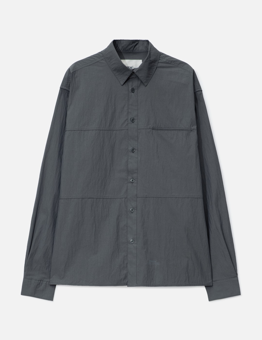 Crinkle Cotton Panel Shirt view 7