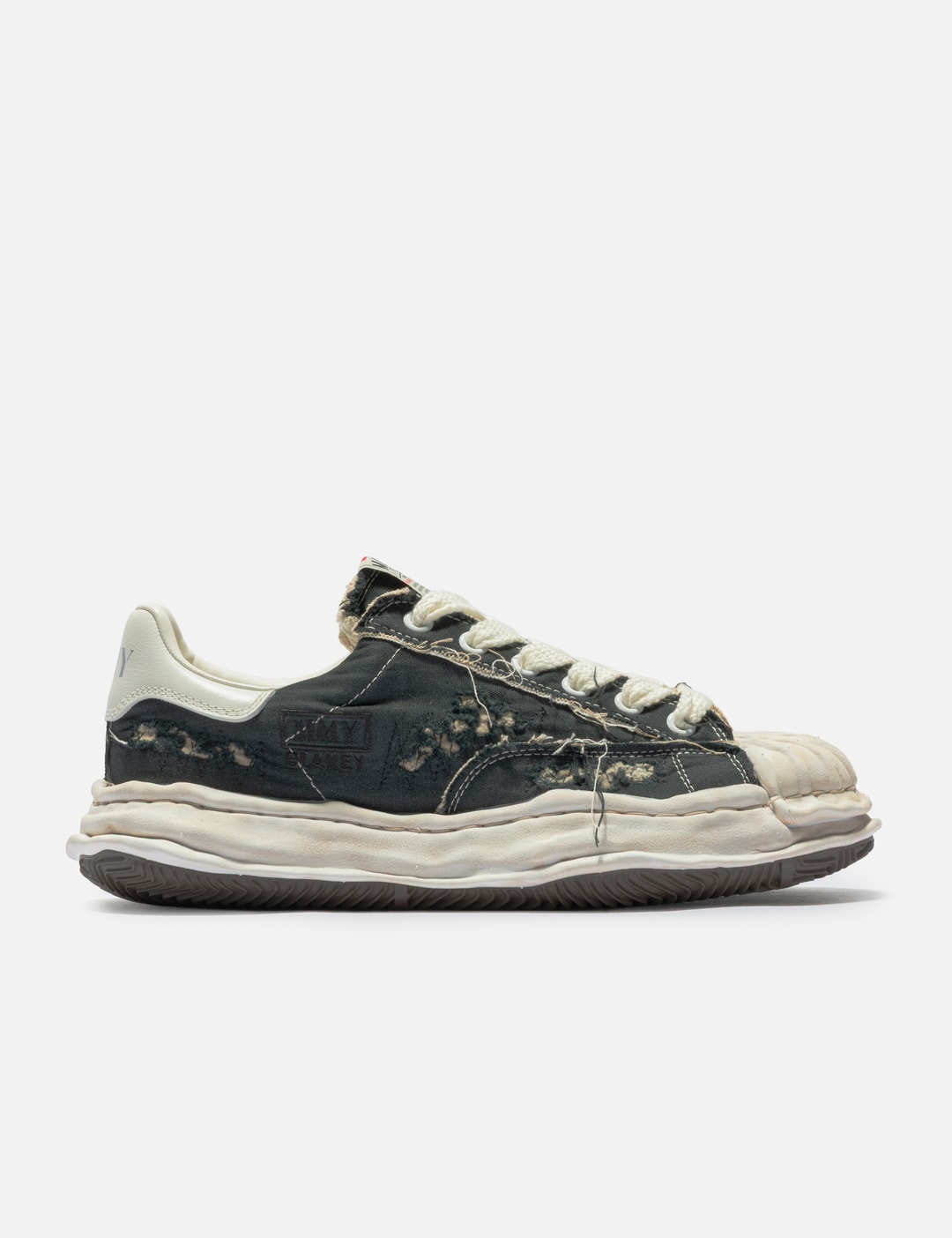 "BLAKEY" OG Sole Ripped Overdye Canvas Low-Top Sneaker view 6