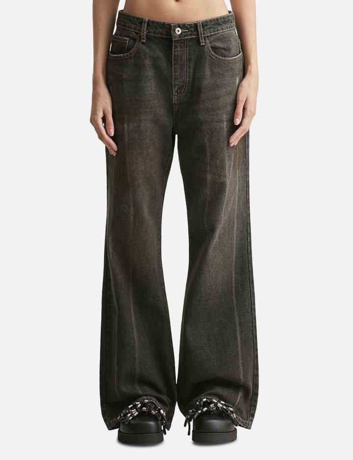 Vintage Black Flared Fit Denim Placeholder Image