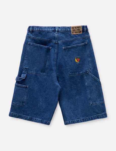 Sky High Farm Workwear - ペレニアル ロゴ デニム ショート パンツ 