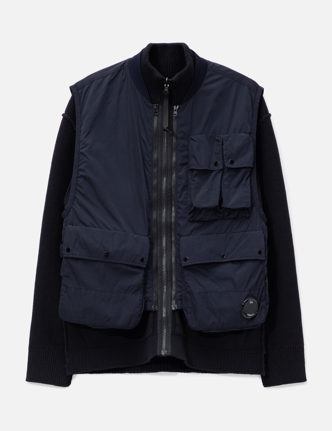 Cotton Mixed Zipped Cardigan