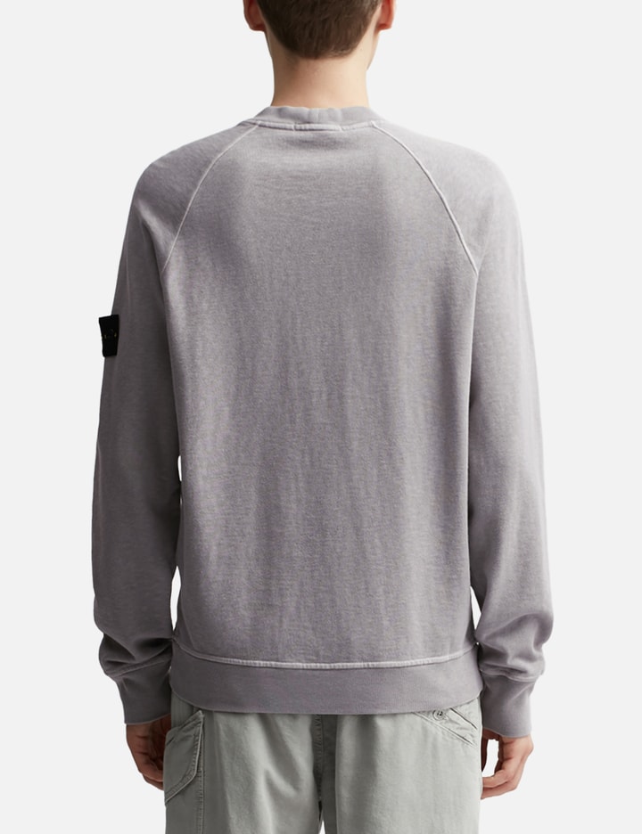 Shop Stone Island ‘old' Treatment Crewneck Sweatshirt In Grey