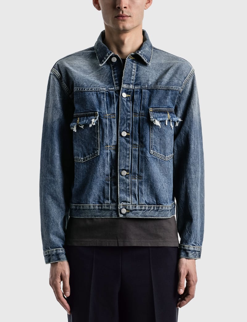 Levi's Destroyed Denim Trucker Jacket | Denim jacket men, Mens pants  fashion, Denim jacket
