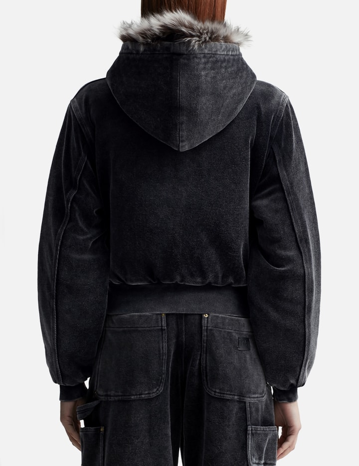 Zip-Up Hoodie in Velour Placeholder Image