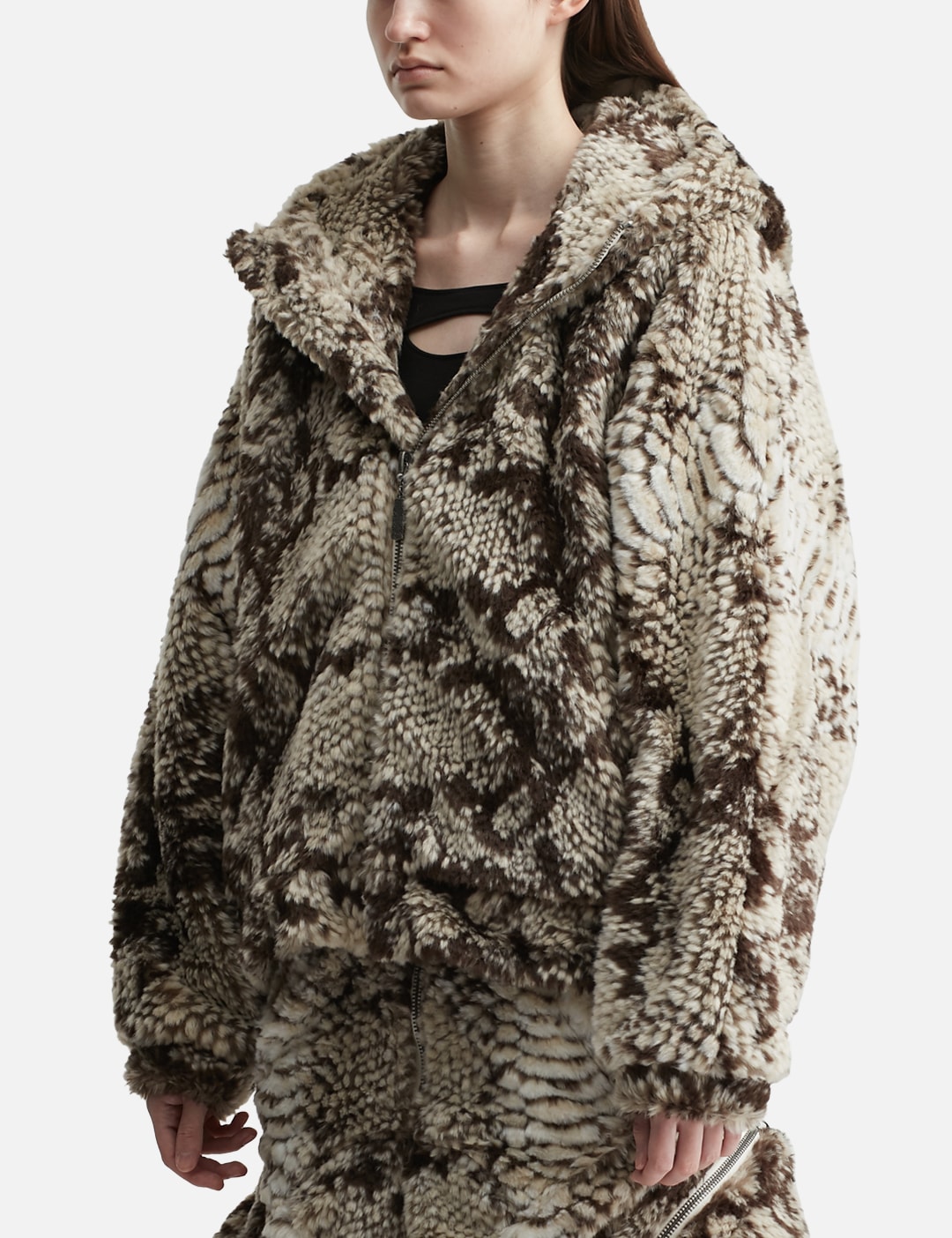 Snakes Jacket 2.0 Faux Fur Jacket With Hood view 14