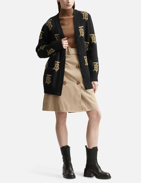 Burberry - モノグラム モチーフ ウール ジャカード カーディガン 