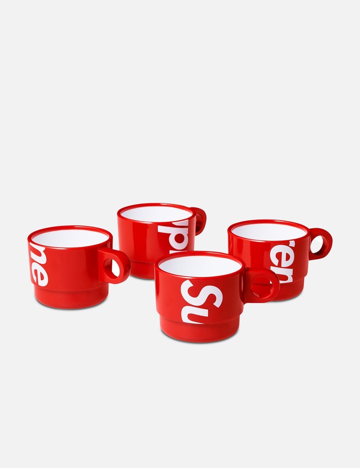 Supreme Stacking Cups in Red (Set of 4) Placeholder Image