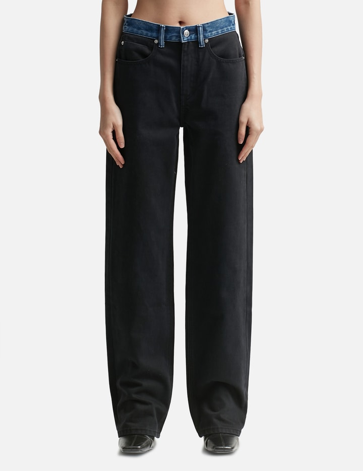 T By Alexander Wang - Contrast Waistband Jeans
