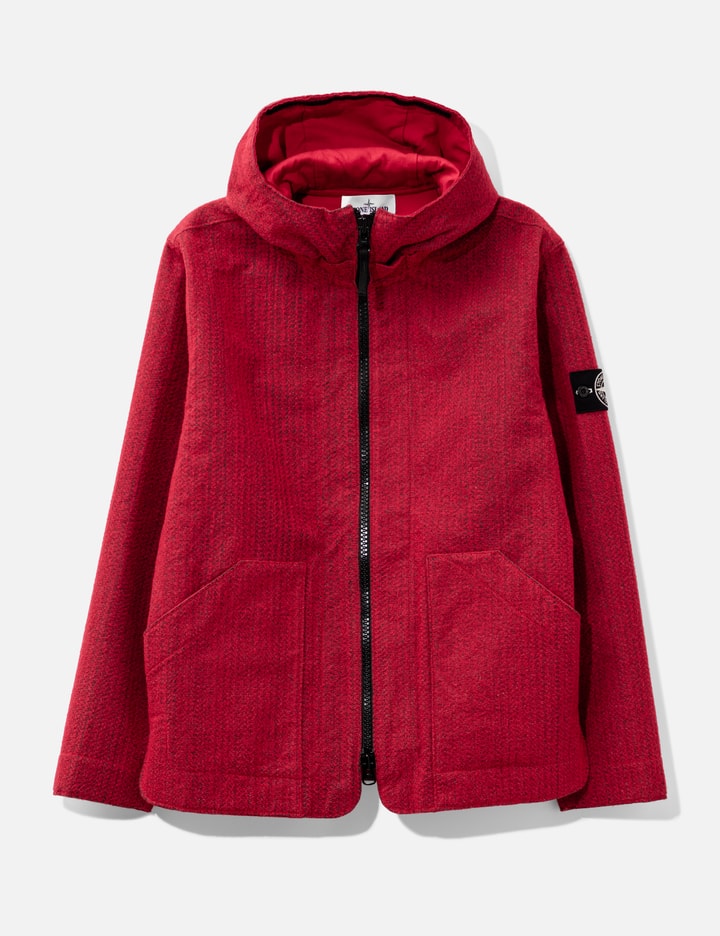 Needle Punched Reflective Red Hooded Jacket Placeholder Image