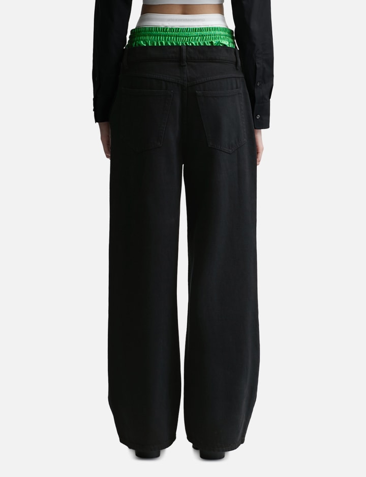 Shop Alexander Wang T Pre Styled Tri-layer 5 Pocket Jean In Black