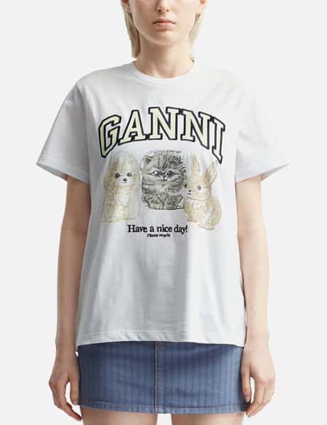 Ganni Animal Print T-shirt