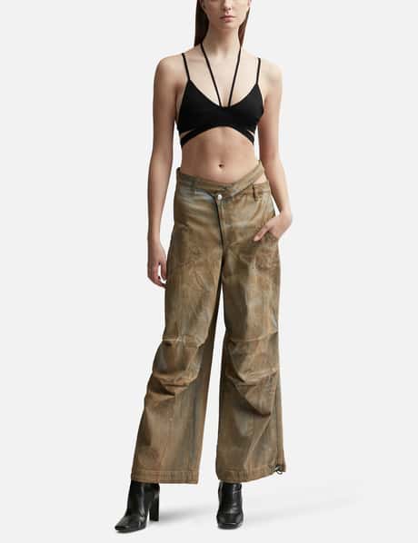 WASHED DENIM CARGO PANTS view 11