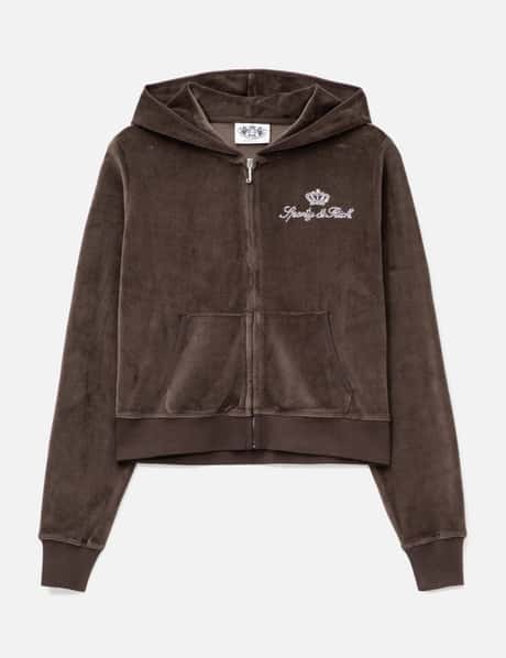 & Rich X Juicy Couture Script Velour Zip Hoodie view 6