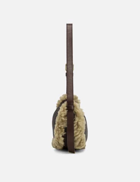 Small Shield Shearling Bag view 8