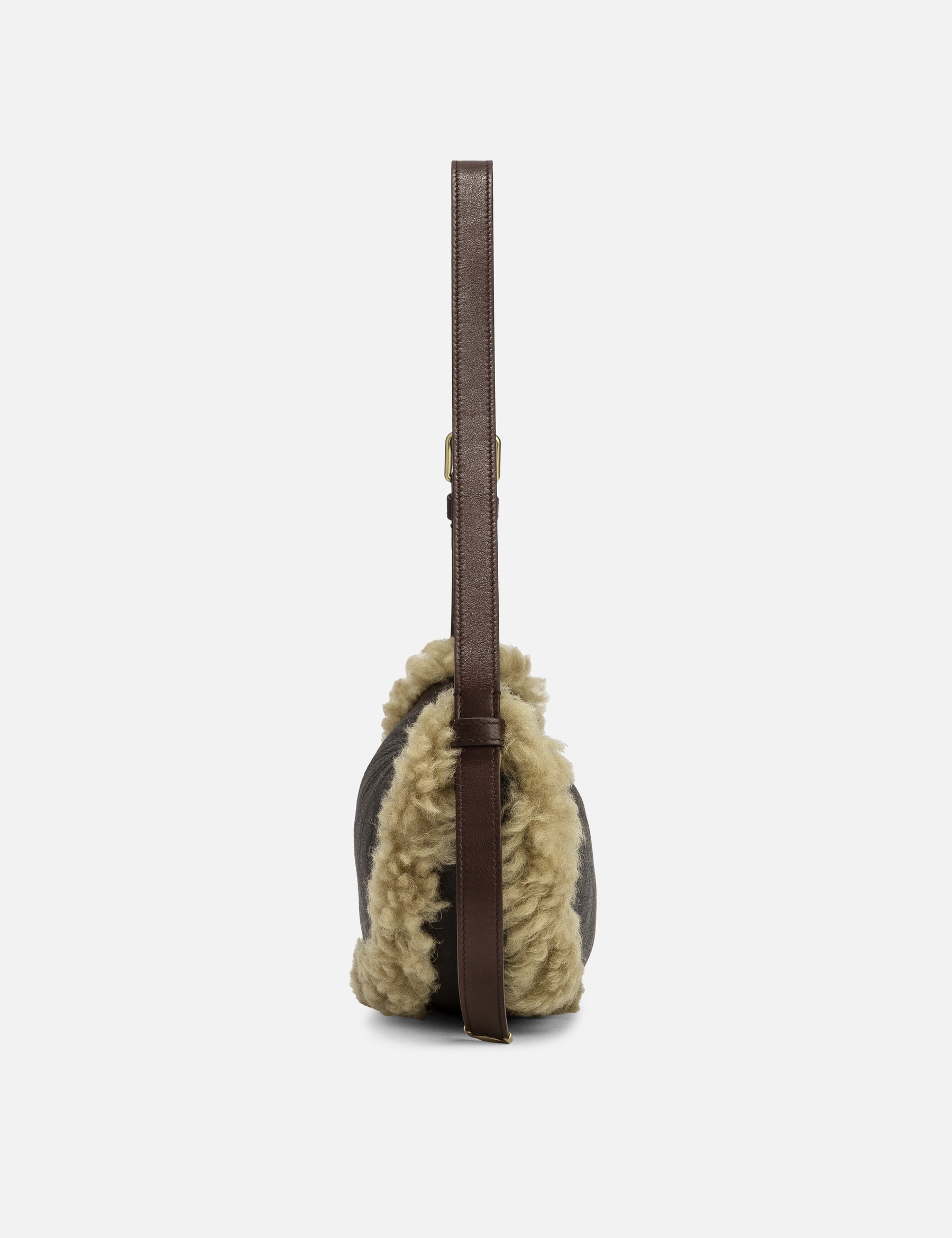 Small Shield Shearling Bag view 17