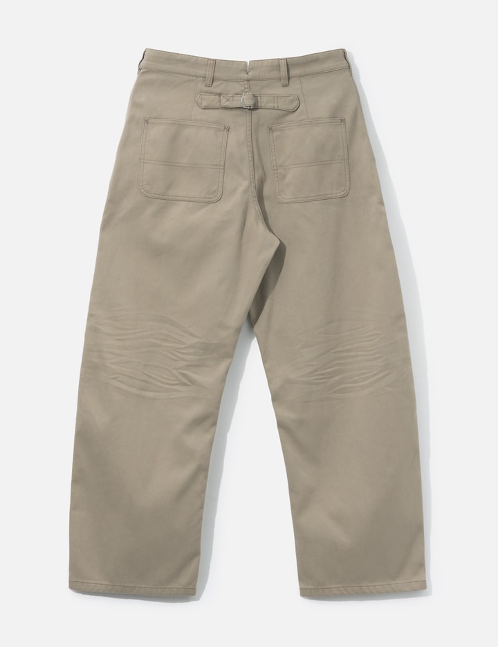 COOR Cinched Back Embossed Washed Curved Pants