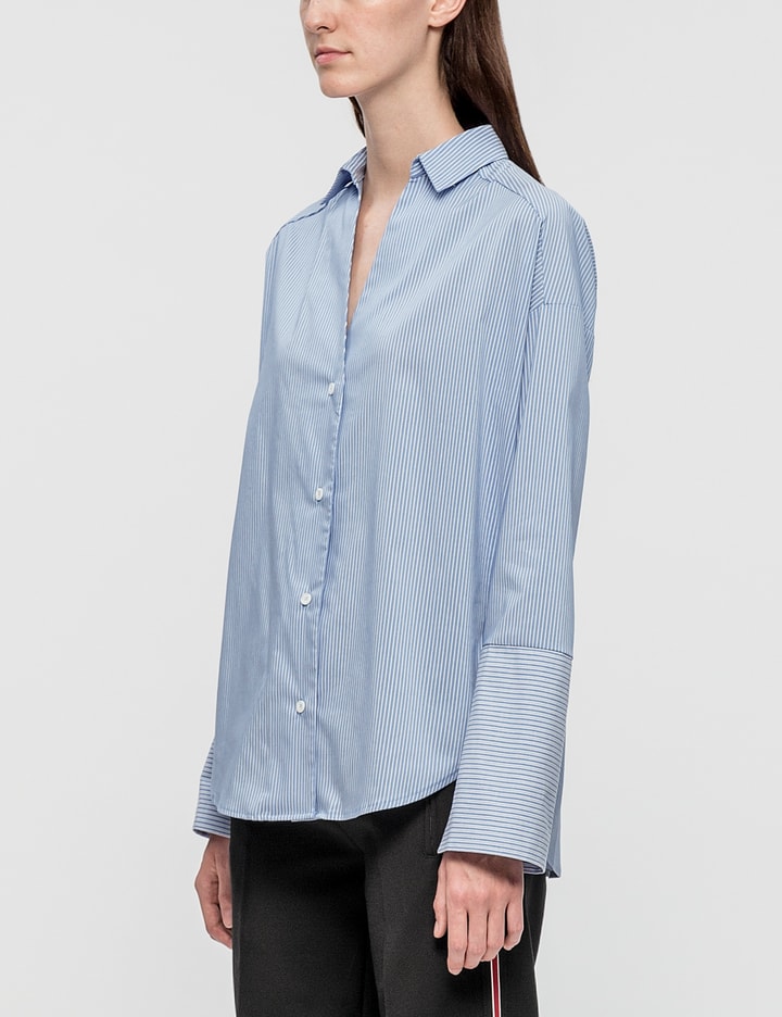 Karina Tripe V-Neck Shirt Placeholder Image