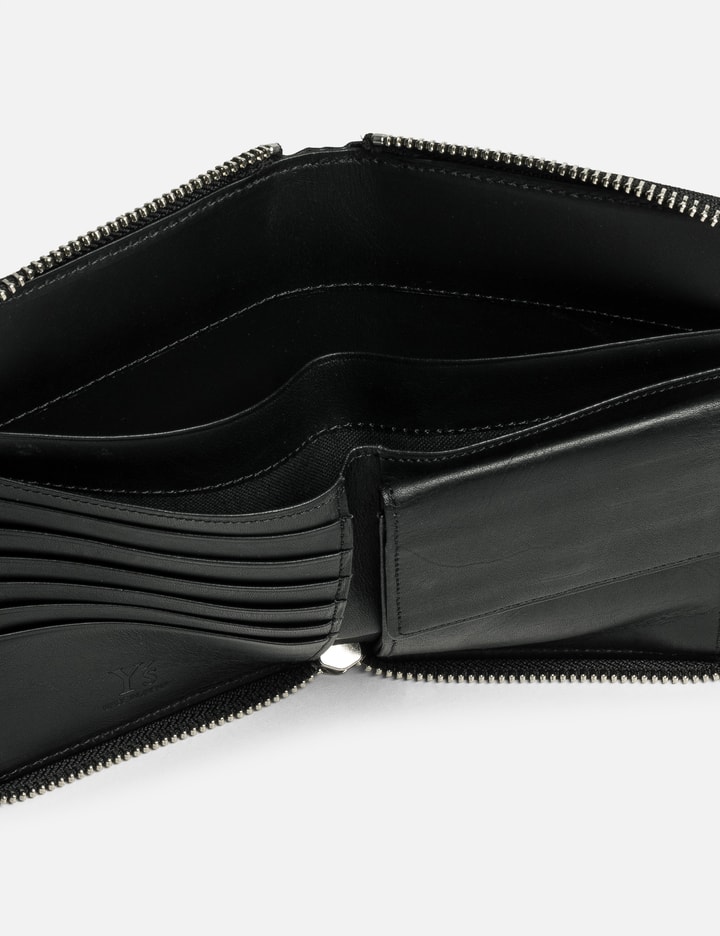 Yohji Yamamoto Polka Zip Around Leather Wallet