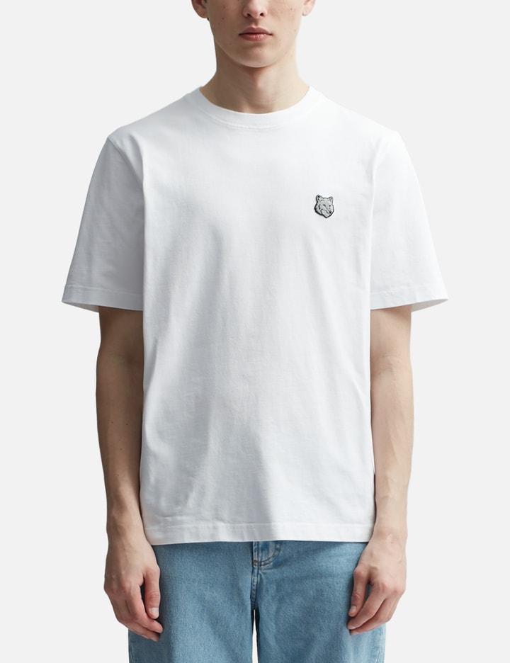 Shop Maison Kitsuné Bold Fox Head Patch Comfort T-shirt In White