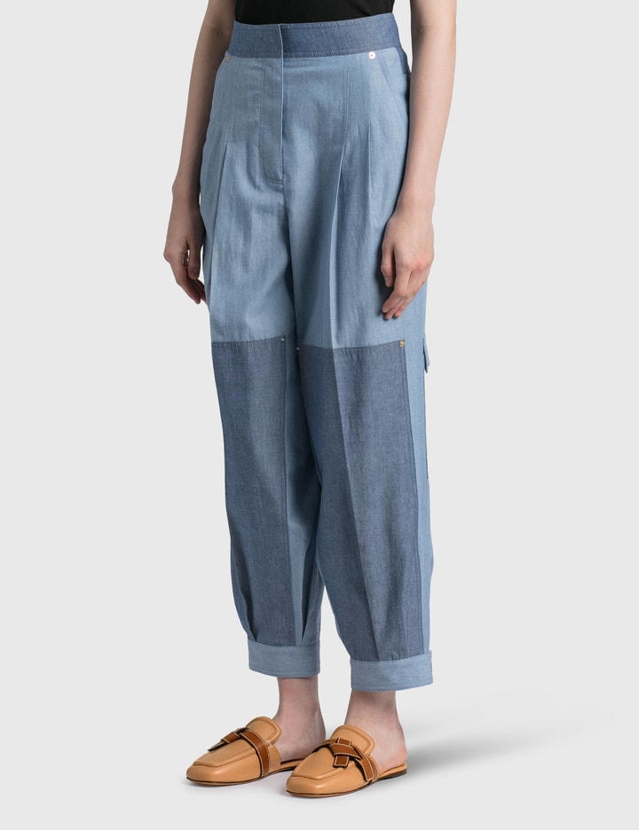Cropped Chambray Balloon Trousers Placeholder Image