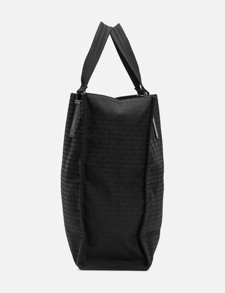 Shop Dior Logo Pattern Tote Bag In Black