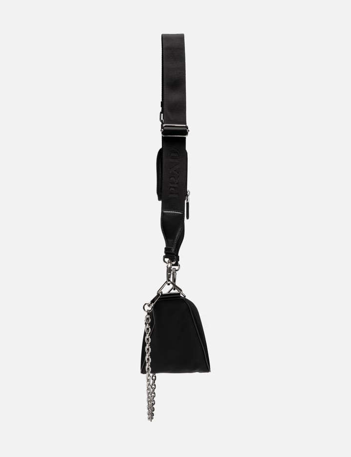 Black Color Triangle Nylon Shoulder Bag for Women Adjustable