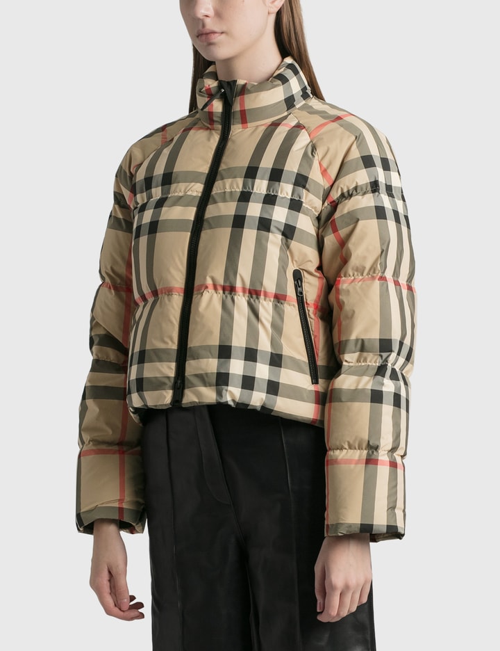 Check Cropped Puffer Jacket Placeholder Image