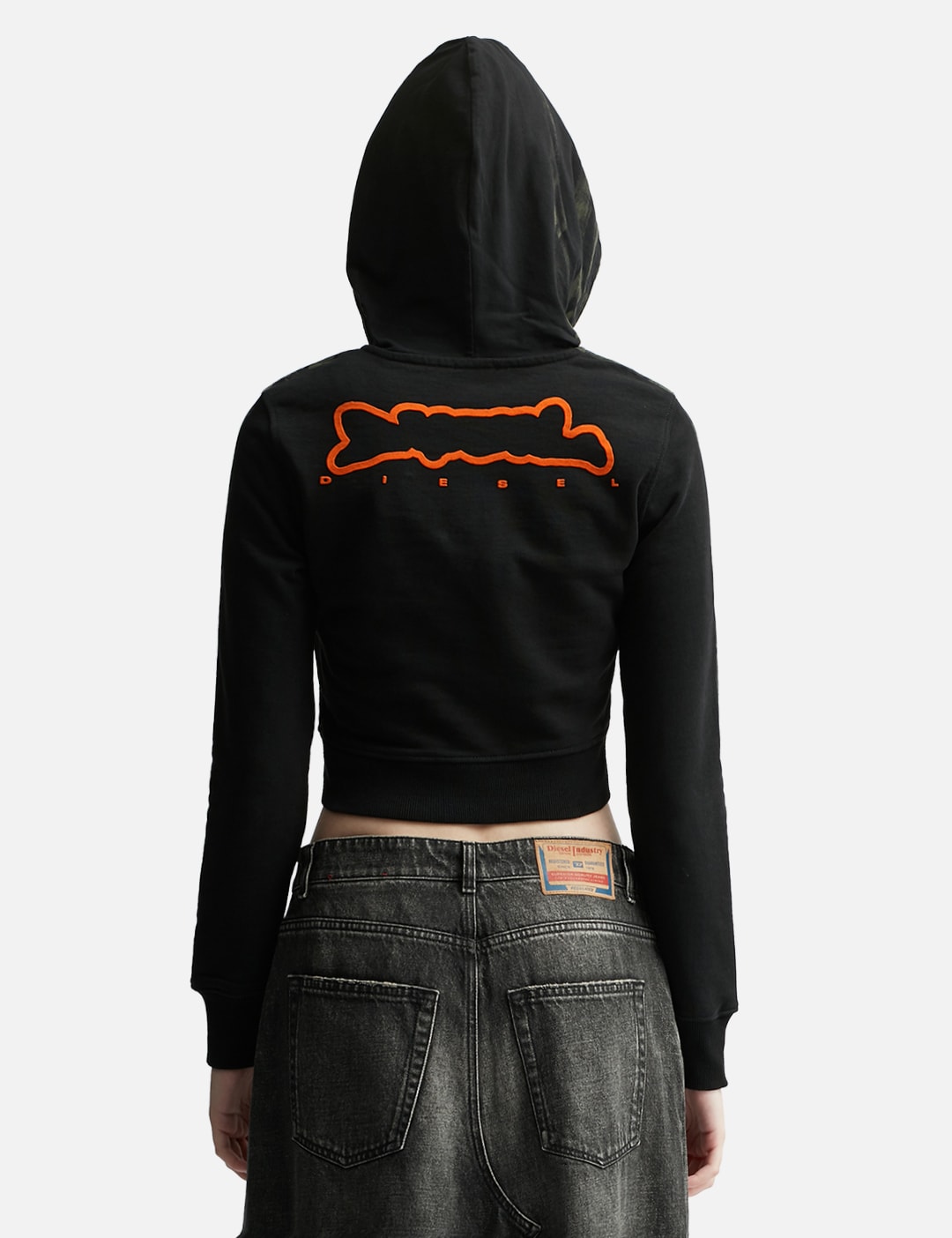 F-Slimmy-Hood T-Shirt With Crease-Effect Print view 10