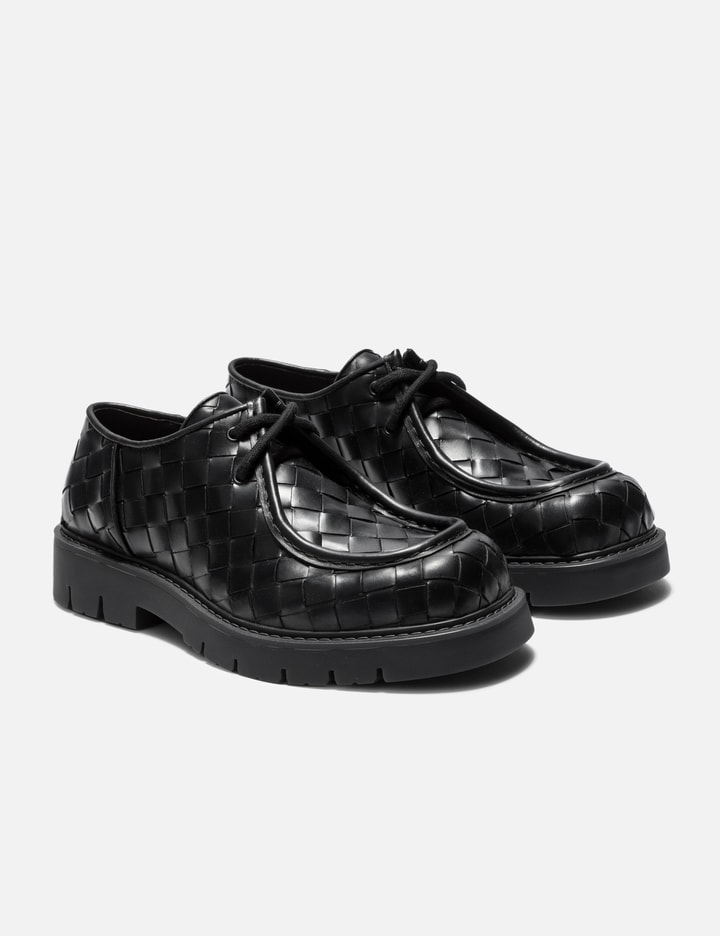 Shop Bottega Veneta Haddock Lace-up Shoe In Black