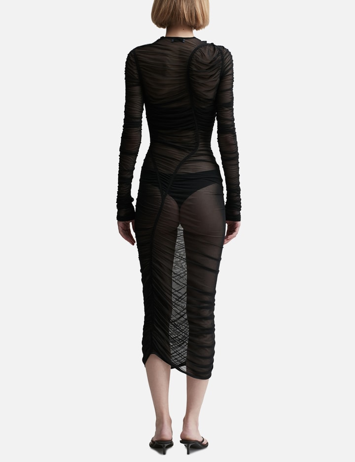 mugler printed mesh dress Mugler Archive-Print Mesh Dress Mugler