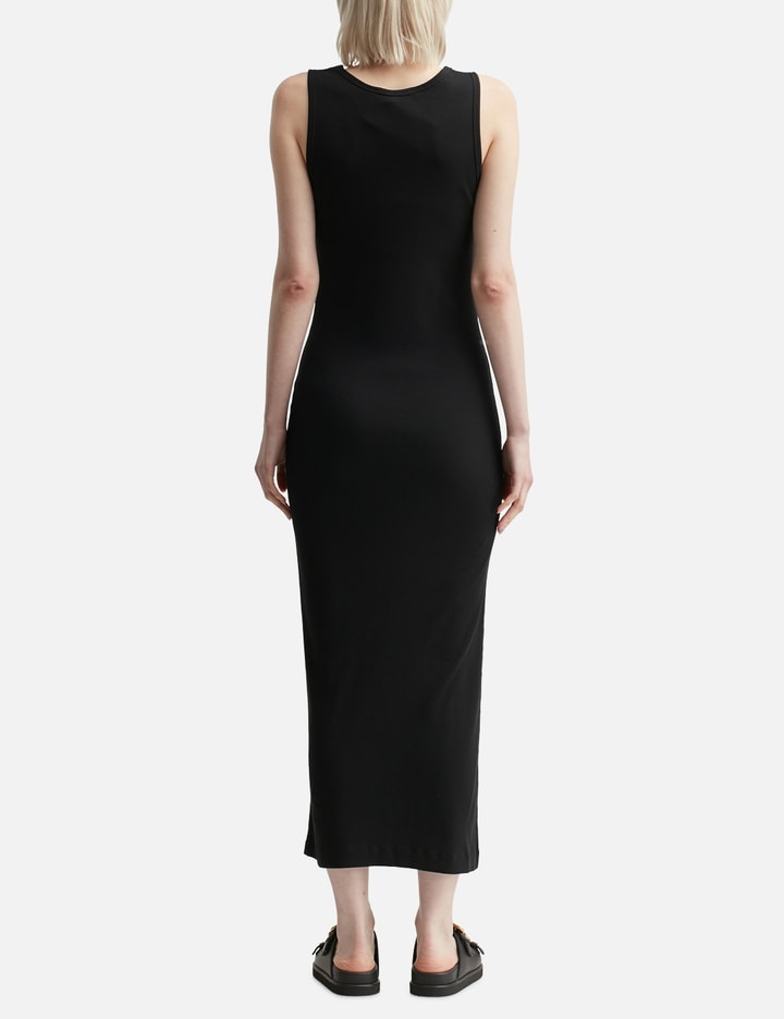 Maison Kitsuné Baby Fox Ribbed Tank Dress In Black