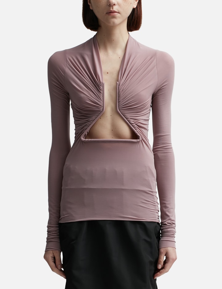 Rick Owens Cutout Top In Pink