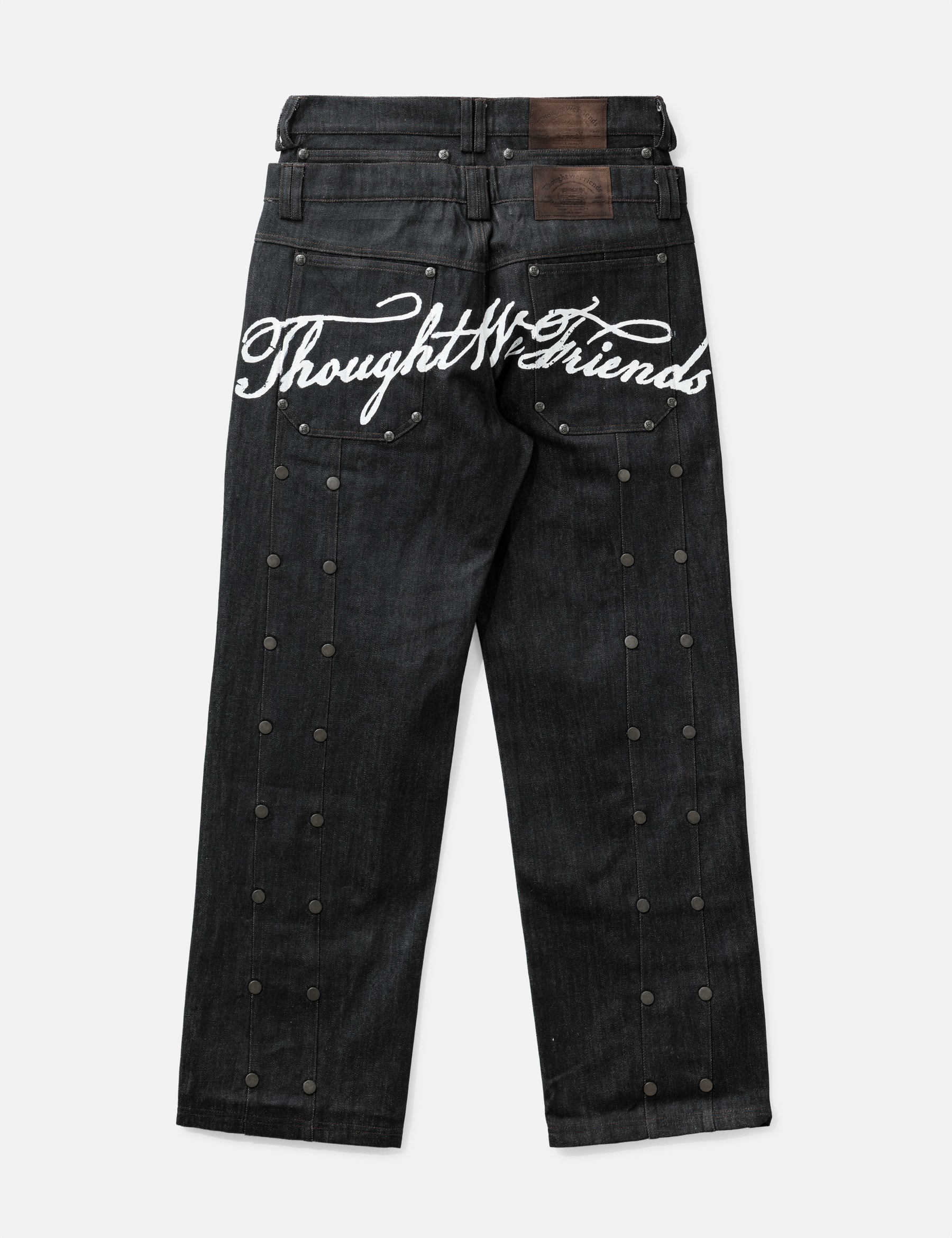 "Gideon" Double-Layered Workpants In Japanese Raw Blue Denim view 17